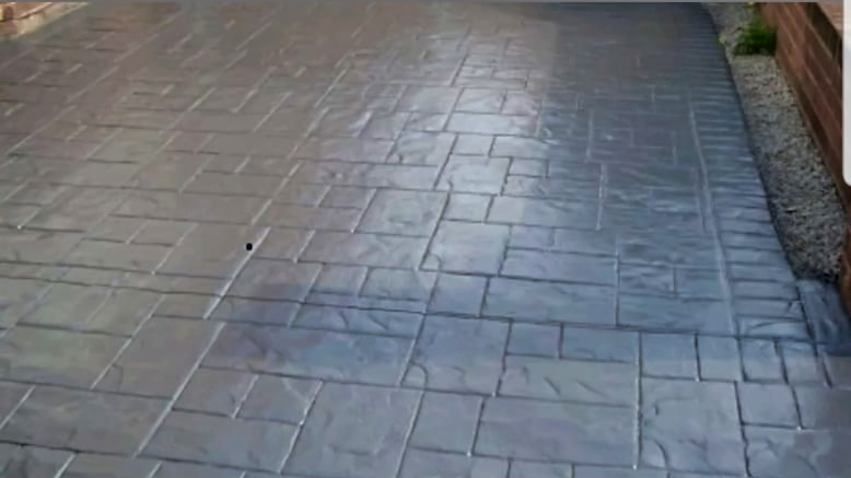 coloured concrete driveway