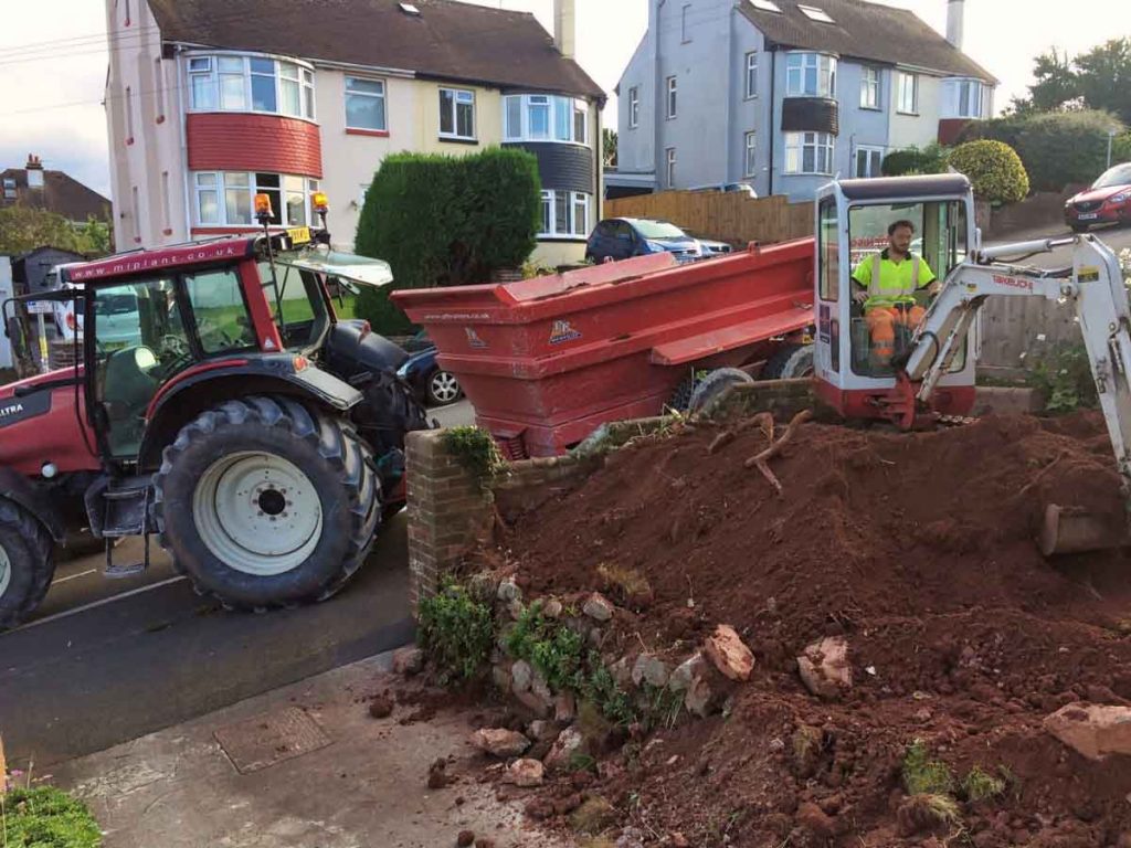 removing soil for new block driveway in Torquay